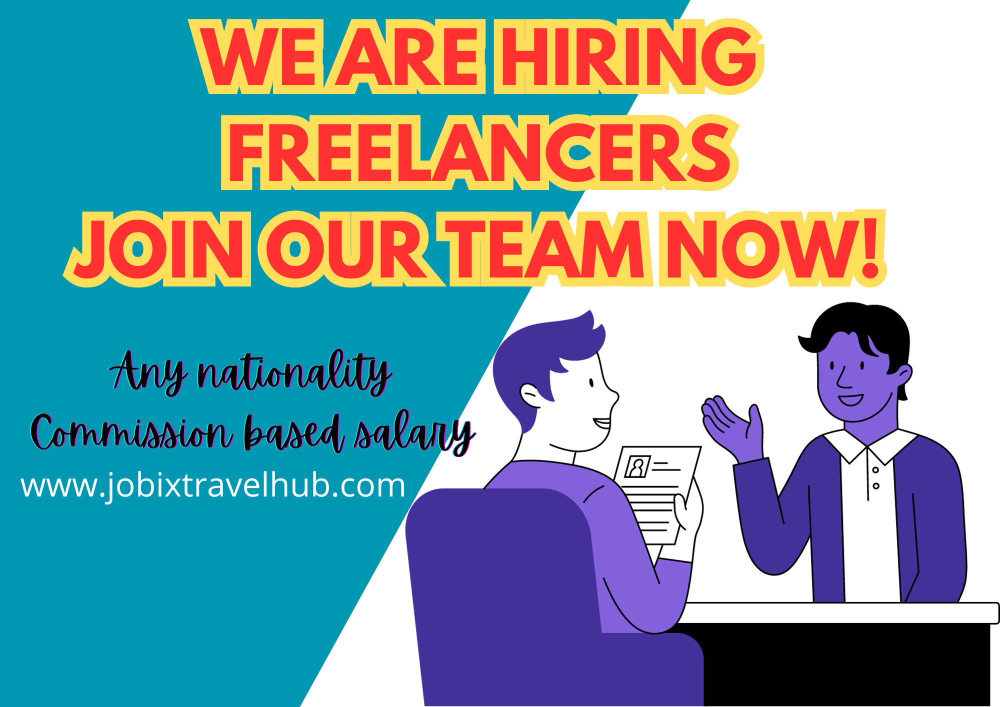 Remote Freelance Jobs for any nationality. Tour Sales Agents Hiring. Loan Consultant Hiring. Smart Postpaid Agents Hiring